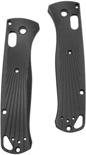 Aibote 1 Paar Griffwaage aus Aluminiumlegierung, Ersatzgriffe für Benchmade Bugout 535 Griffe Patch DIY Werkzeug (schwarz)