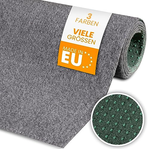 comflor Rasenteppich Outdoor für Balkon (Grau, 133x350) - Kunstrasen Meterware als Balkonbelag wasserfest & wetterfest - Kunstrasenteppich Outdoor & Indoor - Idealer Bodenbelag für den Balkon