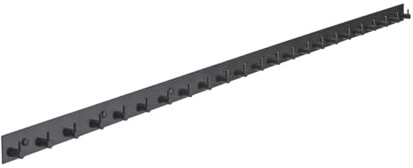 Brute Strength – Hakenleiste aus Edelstahl – Schwarz – 23 Haken · 158 cm | Edelstahl-Hakenleiste und Wandgarderobe für Bad, Flur und Garderobe; für Jacken, Hüte und Taschen, Montagematerial inklusive