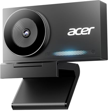 Acer 4K Webcam for PC/Mac with All-Metal Unibody Sculpted, Sony 1/2 Sensor, PDAF, 2 Noise Reduction Mics, Privacy Cover for Switch 2/Zoom/Teams/Facetime/YouTube/Google Meet