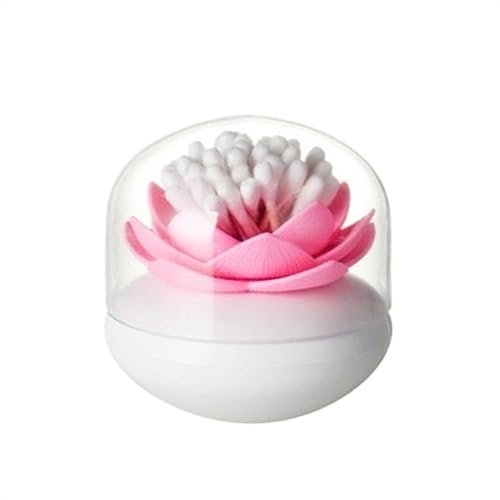 WAOCEO Zahnstocherspender Zahnstocher-Wattestäbchen-Aufbewahrungsbehälter im Blumendesign. Zahnstocher-Aufbewahrungsröhrchen mit Deckel küchen Gadget (Color : Pink)