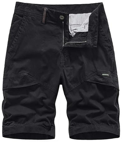 SRZYMJ Herren Kurze Hose Jeans Grau Boxershorts Herren Locker Herren Kurze Hose Sport Herren Hosen Sommer Herren Hose Chino Baggy Shorts Herrenhosen Lang Elegant Schwarz Trachtengürtel Für 32