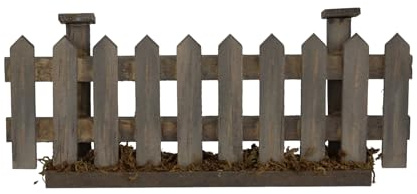 ZICOM Krippenzubehör Zaun 15x2x6,5cm Holz – Detaillierter Miniatur-Holzzaun für Krippen
