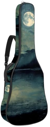 Gitarrentasche in voller Größe, 101,6 cm, 104,4 cm, 106,7 cm, Tragetasche für E-Bass, klassische Gitarre, psychedelische bunte Vogelfedern, Mehrfarbig 04, 42.9x16.9x4.7 in, Lässiger Tagesrucksack