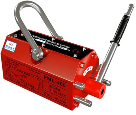 Imán de elevación Permanente con liberación, Elevador magnético de Acero 100-600kg/220-1320lb, neodimio para Trabajos Pesados - para polipastos, grúas de Taller (tamaño :400kg/880lbs)
