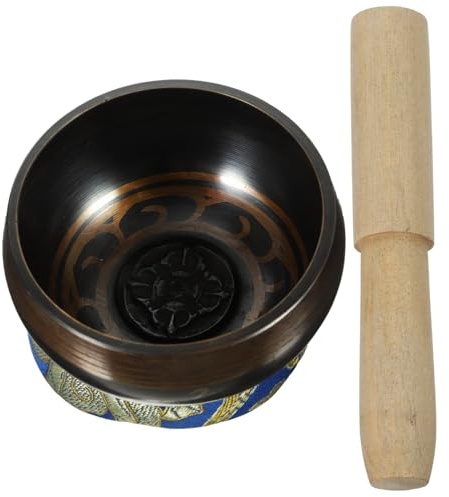 ERINGOGO 1satz Meditationsschale Aus Handgefertigter Tibetischer Klangschale Mit Mallet Und Unterlage Für Yoga Meditation Und Spirituelle Praktiken