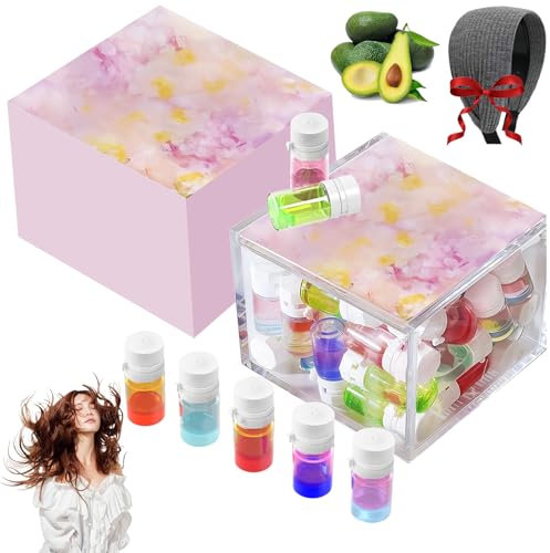 Perfume&Oil 2 in 1-Avocado Nourishing&Shining Hair Oil For Frizzy, Cafeteria Mini Hair Perfume Oil, Cafeteriap Scented Perfume for Women Long Lasting, Restore Dry and Damaged (10Pcs)