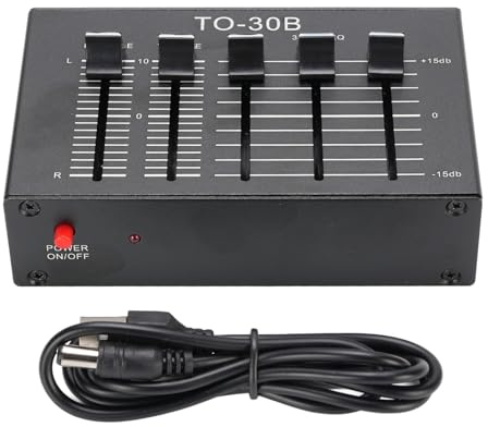 Vvikizy Pr¨¦amplificateur Phono 2 Canaux, ¨¦galiseur 3 Bandes avec Gain 12 DB, Contr?Le de Volume ¨¦quilibr¨¦ pour Platine Vinyle