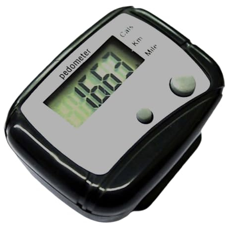 Contador de Pasos: podómetro Digital rastreador de Pasos para niños Adultos y Personas Mayores | ABS con diseño portátil Compacto para Seguimiento Distancia calorías y Millas, 1.85x1.38 PU