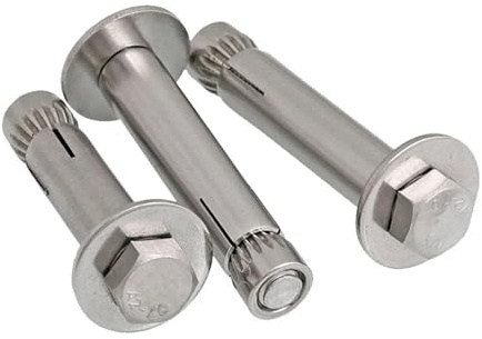 Pernos de anclaje for hormigón M6-M12 Perno gancho expansión Tornillos acero inoxidable 304 medio diente(120mm,M6 2PCS)