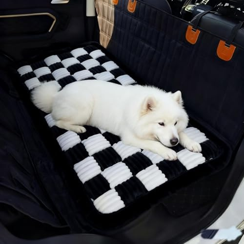 MeYuxg Hundematte Auto Rückbank, 137×62cm Waschbar Hundekissen Flauschig, Hundedecke Auto Rückbank für Große Hunde, Hundematte rutschfest, Leicht zu Reinigen, Hundedecke für Autos, Sofa, Outdoor