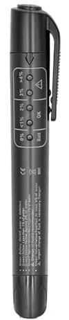 Testeur de liquide de frein – Stylo de test d'huile de frein de voiture 5 LED | Détecteur d'humidité de diagnostic portable, outil universel rapide et précis | Analyseur de fluide DOT3 & DOT4