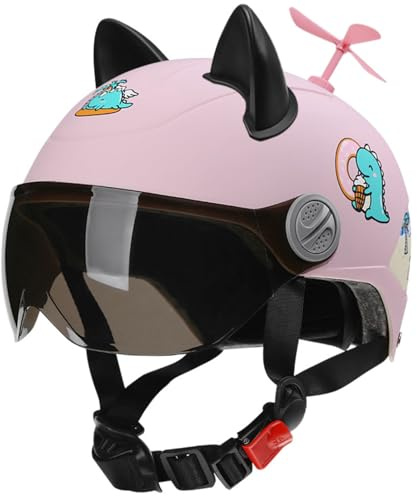 Barnmotorcykelhjälm, ECE-Certifierad Öppen Motorcykelhjälm Med Snabbkopplingsvisir Och Hakskydd, Designad För Barn I Åldrarna 4 Till 12 År 9,48~54 cm