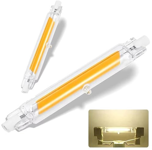 Dvnoua R7S Bulb 78mm LED Dimmable, 20W R7S LED Bulb Equivalent to 200W Halogen Lamp, Natural White 4000K, 2000LM, No-Flickering Energy Saving for Floor lamp, Ceiling Lights Home Lighting 2PCS