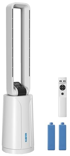 HOMCOM Climatizador Evaporativo 3 en 1 sin Aspas Enfriador de Aire 90 W Depósito de 1,7L Temporizador hasta 15H 3 Velocidades 4 Modos Oscilación 70° Mando a Distancia Cajas de Hielo para Hogar Blanco