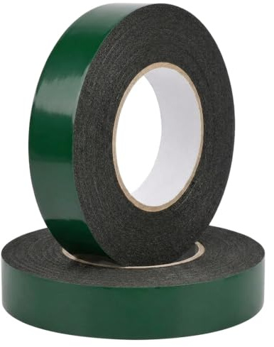 Oiieco Double Sided Foam Tape: 2 Rolls 10m x 10mm Foam Tape – Waterproof Mounting Tape for Car Trims, Number Plates & LED Strips