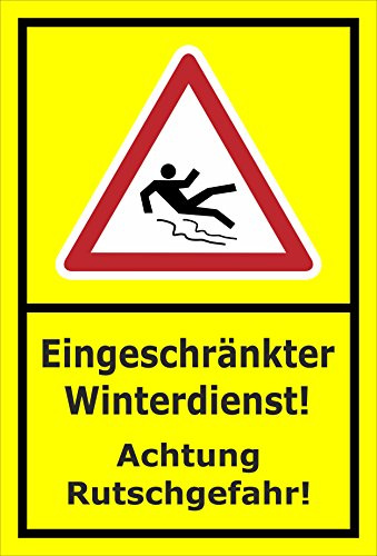 Melis-Folienwerkstatt Schild Eingeschränkter Winterdienst - 30x20cm - Bohrlöcher - 3mm Hartschaum – 20 VAR S00018-039-C