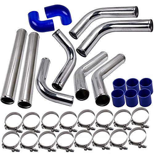 maXpeedingrods Kit de tubería turbo universal para intercooler de aluminio de 2,5 8, kit de tubería de turbocompresor para todos los proyectos Turbo DIY