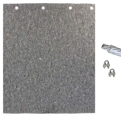 Pfeilfangnetz.Shop Maximum Safe 5m x 2m Zielmatte aus Stoff für Bogenschießen Ziel in Grau mit Zubehör & BACKSTOP: 25cm x 25cm