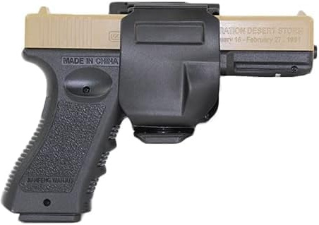 Gexgune Taktiskt pistolbälteshölster för G1ock 17, 22 och 23 Airsoft-pistolbälteshölster, vänster och höger hand, pistolklämväska, jakttillbehör (svart)