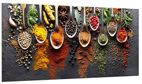 TMK ArtDeko Herdabdeckplatte 1 Teilig 90x52 cm - Spritzschutz Herdabdeckung – Herdschutz aus Sicherheitsglas – Robust, Hygienisch & Rutschfest– Schutz für Induktion, Ceran, Gas & Elektro
