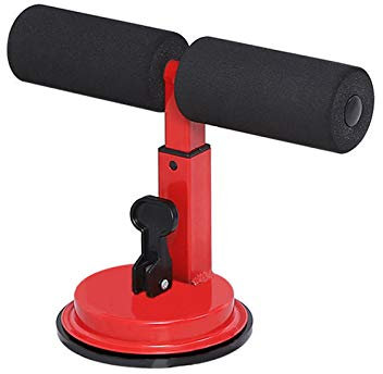 LZQpearl Sit Up Bar, Multifonction Auto-succion Situp Bar, Barre De Redressement Portative pour Les Entraînements à Domicile Gym Fitness Sit-up Aid Muscle Training (Red)
