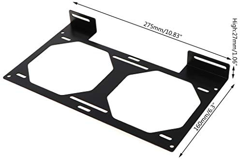 SUCHUANGUANG Soporte de Ventilador 240 Soporte de Montaje del radiador Enfriador de Agua para Soporte de Ventilador de 12/14 CM Caja de computadora Externa Disipador de Calor Gadget AccesoriosSoporte