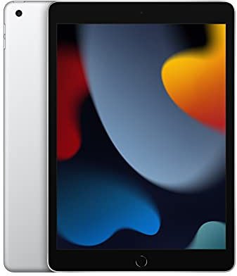 Apple iPad (9th Generation): with A13 Bionic chip, 10.2-inch Retina Display, 64GB, Wi-Fi, 12MP front/8MP Back Camera, Touch ID, All-Day Battery Life – Silver