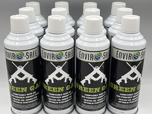 Enviro-Safe Green Gas – Premium Airsoft Propellant for Law Enforcement, Military & Enthusiasts, Case of 12 cans, 13.5 fl oz