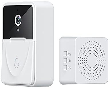 Sadkyer Timbre de VíDeo Inteligente X3, Videoportero InaláMbrico Wifi, Vigilancia Hogar, Intercomunicador de VisióN, Compatible VisualizacióN de Aplicaciones MóViles