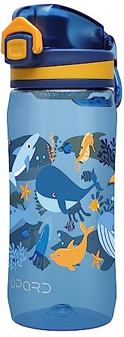 Opard 500ml Trinkflasche Kinder, Mit auslaufsicherem Flip-Top-Deckel, wiederverwendbarem BPA-freiem Tritan für Schule und Reisen