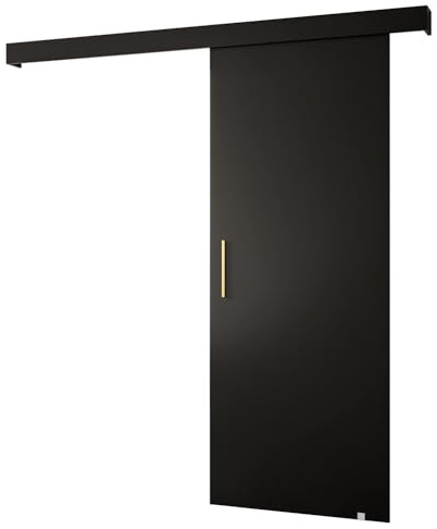 Schiebetür Komplettset - Schiebetürsystem Salwador 1 - Schiebetüren - Trennwände - Raumteiler - Innentüren, Tür 90 x 204 cm - Schiebetür Schiene - Zimmertür mit Schiebetür Griff - Saloontür
