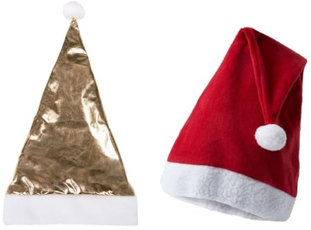 netproshop Weihnachtsmütze Festliche Helmkappe für den Reithelm Rot-Weiss Gold-Weiss One Size