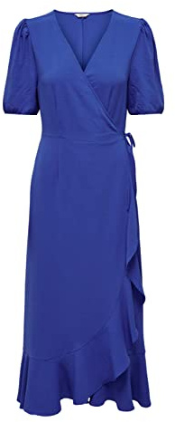 ONLY Onlmette Ss Wrap Midi Dress WVN