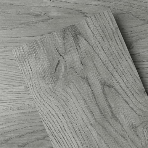 GreenFullHouse Vinylboden Planken selbstklebende Bodenplanken neue gewaschene graue Holz-Effekt 2.0mm 18pcs Vinyl Bodenbelag Planken für Küche Flure Bodenplanken (2.51m², Neu Gewaschenes Grau)