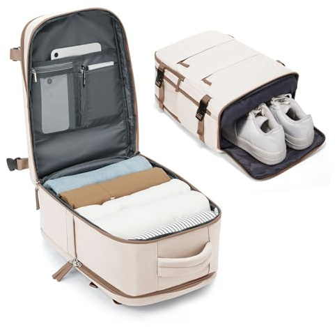 BJLFS Borse da Cabina per Ryanair 40x30x20 Bagaglio a Mano 40x20x25 Zaino da Viaggio Impermeabile Donna Zaino Easyjet 45x36x20 Zaini Wizzair con Porta Scarpe Borsa per Computer da Lavoro