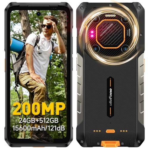 Ulefone Armor 26 Ultra 5G Rugged Smartphone, MTK Dimensity 8020 24GB+512GB, 200MP Quad Camera, 15600mAh(120W), 33W Dock Charging, 121dB Speaker, 6.78 FHD+ Corning Gorilla Screen, IP68/69K, Android 13
