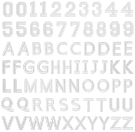 72 Stück Buchstaben Aufbügeln A–Z, Zahlen 0–9, Bolzenaufnäher mit Buchstaben und Zahlen zum Aufbügeln, Buchstaben-Aufnäher, Applikationen für selbstgemachte Kleidung