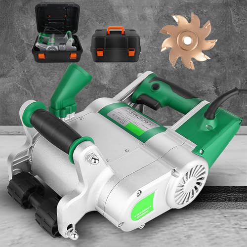 HDaspijh Machine De Découpe De Rainure Murale éLectrique 1100 W,Rainureuse Murale, Rainureuse Beton avec Lames De 25 Mm/35 Mm Et Boîte De Transport, Profondeur De Rainure RéGlable De 20 à 30 mm,25mm