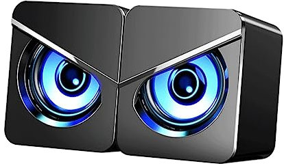 Uonlytech Haut-parleurs USB pour Ordinateur De Bureau Enceinte Audio Compacte à Double Haut-Parleur Système Stéréo pour Bureau Et Maison Alimentation USB Immersif Et Puissant