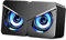 Uonlytech Enceinte Acoustique Surround Pratique Enceinte De Chargement USB pour Ordinateur De Bureau Caisson Double Haut-Parleur