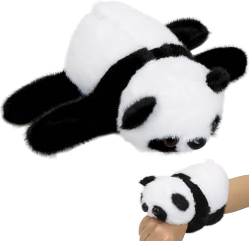 Panda Schnapparmband,Schnapparmband Kuscheltier,Plush Schnappbänder Panda, Plüschtier Armband für Kinder,Stofftier Panda Geschenk Plush Für Mädchen Jungen