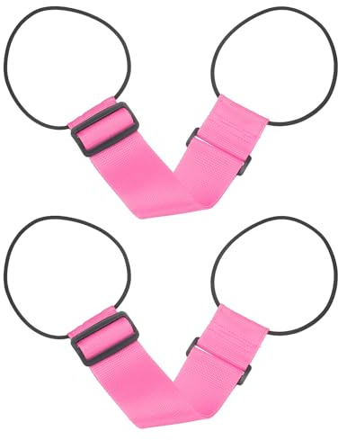 PATIKIL 2Pz Cinghie per Bagagli Cinghie per Valigia Cinghia Elastica Rosa | per Aggiungere Una Borsa, Facile Trasportare, Maniglia per Borsa, Regolabile, Zaino