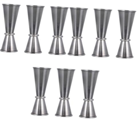 Cabilock 3 Juegos Taza De Onzas De Acero Inoxidable Medidor De Jigger Martini Jigger Shaker Jigger Copa De Vino Cóctel Doble Jigger Lados Jigger Tazas Medidoras De Acero 3 piezas * 3