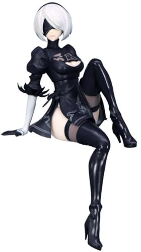 Xinnice Anime 2B Nudelstopper Figur Automata 2B Sitzende Actionfigur PVC Sammlerstücke Modell Anime Game Statue Geschenk, 14cm