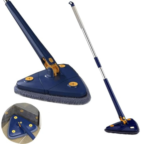 Maison culte maisonculte Clean360 - Serpillière Auto - essorable Rotative Vadrouille Rotative 360° Réglable avec Tissu en Microfibre - Idéale pour Cuisine, Murs et Coins