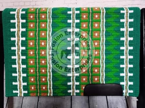 EQUIEMPRESS Sattelunterlage Western Show/Westernsatteldecke aus Neuseelandwolle, Top Wool Pad Sensor Flex (Anpassung möglich) A-131 (36 x 42)