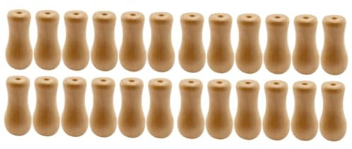 Gatuida 24pcs Wooden Blind Pull Cord Knobs Blind Cord Holder for Roman Shades Easy Fixing Safety Stability