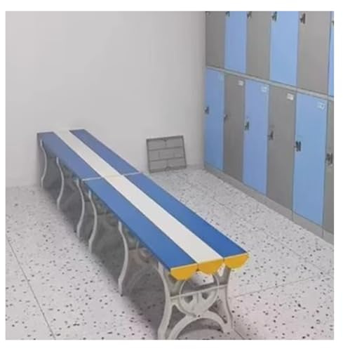 Badehaus - Umkleidebank 10/5/4/2er-Pack Umkleidebank fürs Badezimmer, Lange Bank aus ABS-Kunststoff zum Umziehen/Schuhwechseln, Tragbare Ruhebänke für Schwimmbad, Fitnessstudio, 150 cm lang(Blue-white