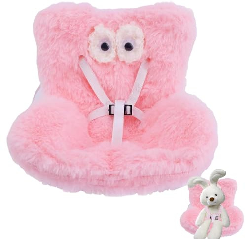 Siège Auto pour Poupées De 17 Cm, Siège De Voiture pour Poupée, Siège Auto pour Poupées avec Ceinture Réglable à Trois Points, Clip D'aération, Poupées en Peluche Accessoires (Rose)